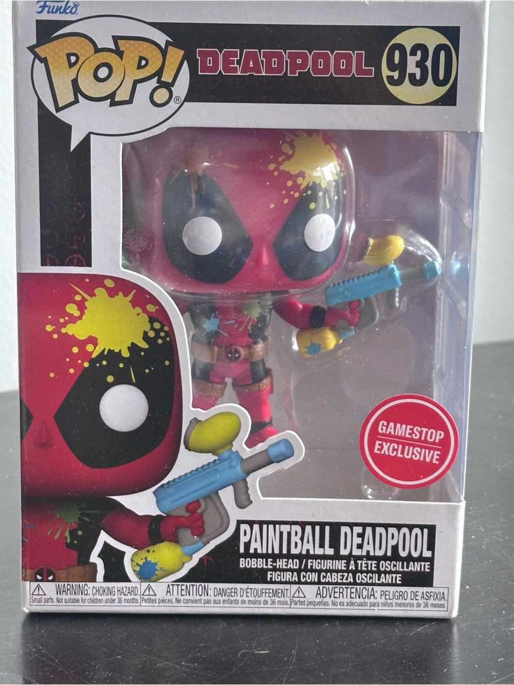 Funko Pop Paintball Deadpool #930 Marvel GameStop Exclusive Vinyl Figure